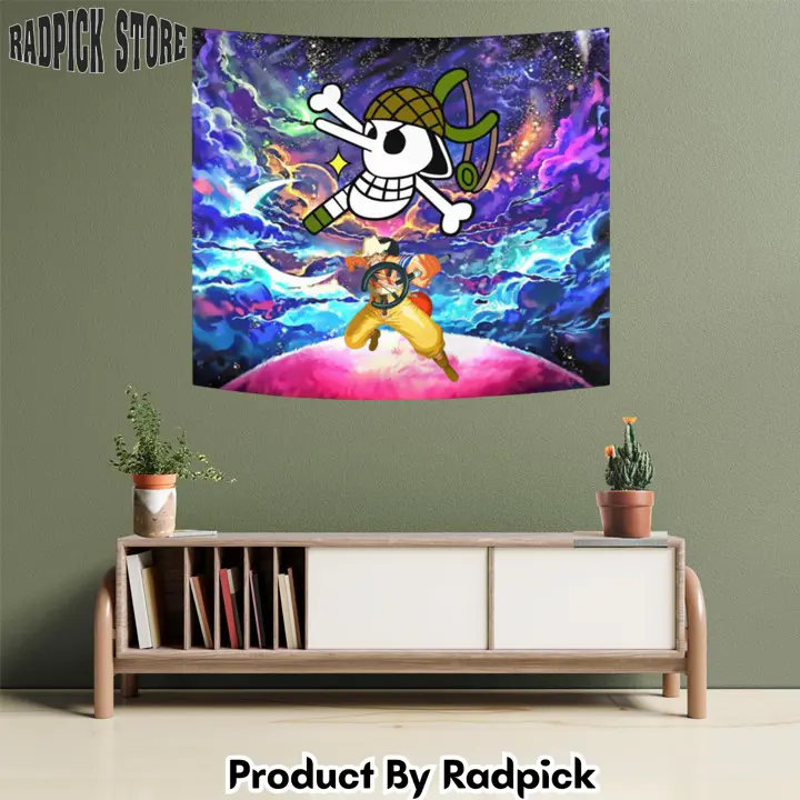 Usopp tapestry custom galaxy anime wall decor  rp5947856
